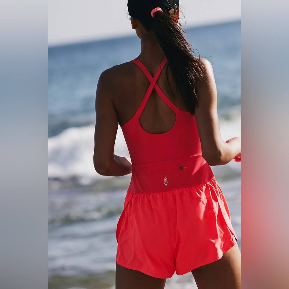 NWT Free People FP Movement Righteous Runsie Size XS and S in Electric Sunset - Picture 8 of 8